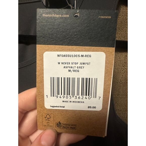 NWT The North Face Woman’s Never Stop Jumpsuit Asphalt Grey Size Medium - Picture 2 of 9